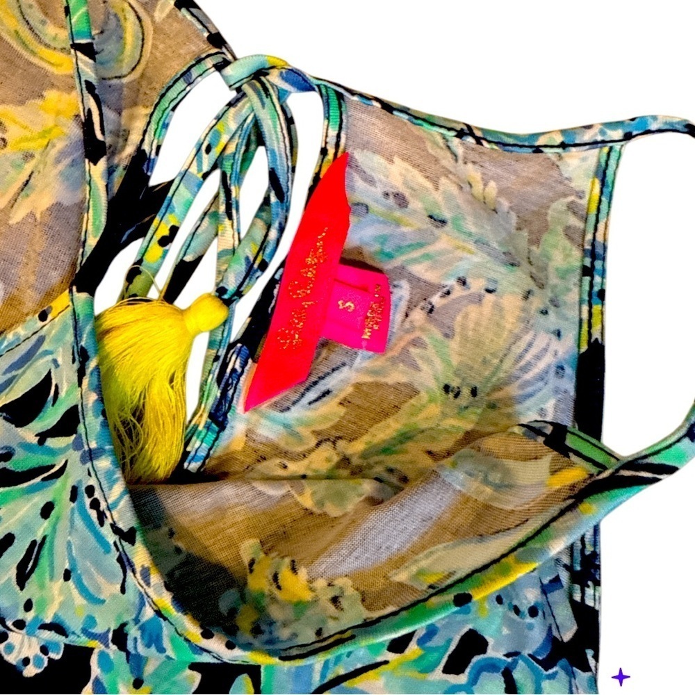 Lilly Pulitzer Margot Swing Halter Dress Pinch Sleeveless S Tassels EUC‎ - Picture 8 of 11